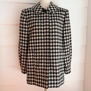 Vintage Houndstooth Coat by Helga 80s 90s